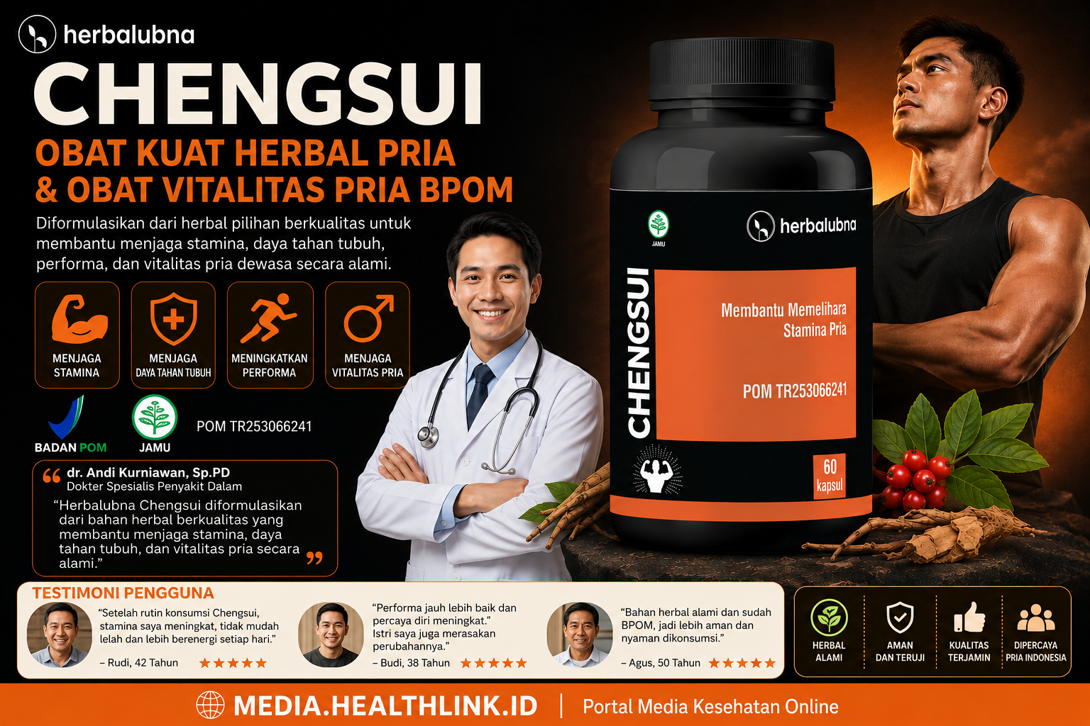 Herbalubna Chengsui: Obat Kuat Herbal Pria untuk Menjaga Vitalitas dan Stamina