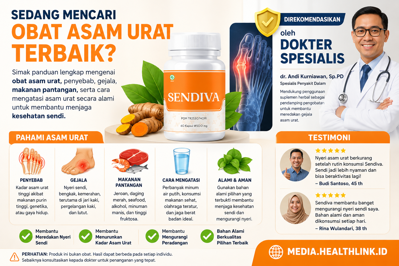 Panduan Lengkap: 7 Obat Asam Urat Terbaik untuk Meredakan Nyeri Secara Alami